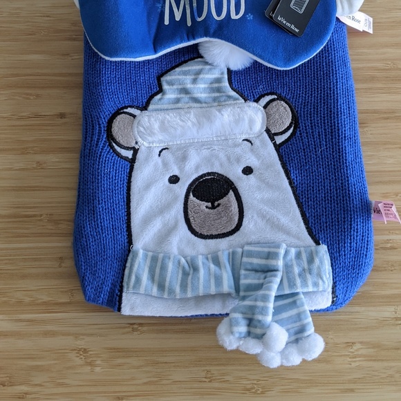 Hot Water Bottle w/ Cozie + Eye Mask - Picture 2 of 4